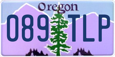 OR license plate 089TLP