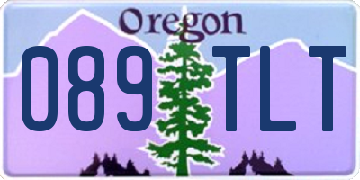 OR license plate 089TLT