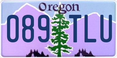 OR license plate 089TLU
