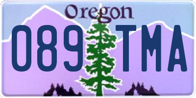 OR license plate 089TMA
