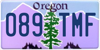 OR license plate 089TMF