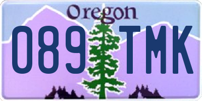 OR license plate 089TMK