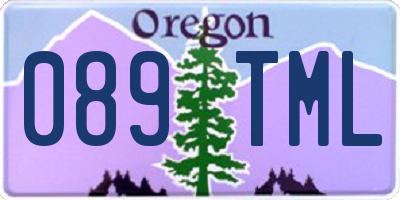 OR license plate 089TML