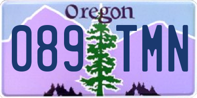 OR license plate 089TMN