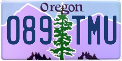 OR license plate 089TMU