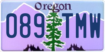 OR license plate 089TMW