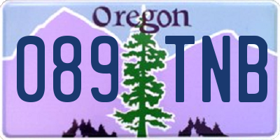 OR license plate 089TNB