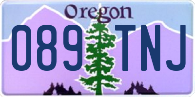 OR license plate 089TNJ