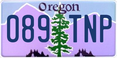 OR license plate 089TNP