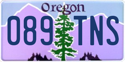 OR license plate 089TNS