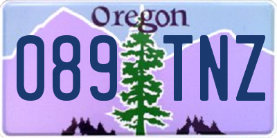 OR license plate 089TNZ