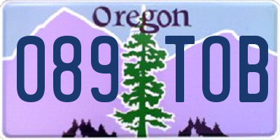 OR license plate 089TOB