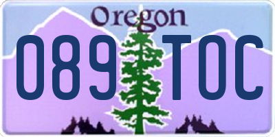 OR license plate 089TOC