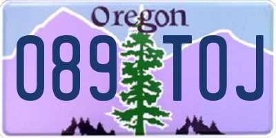 OR license plate 089TOJ