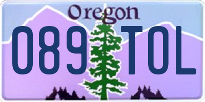 OR license plate 089TOL