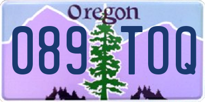 OR license plate 089TOQ
