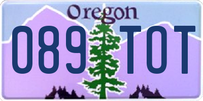 OR license plate 089TOT