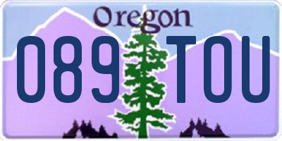 OR license plate 089TOU