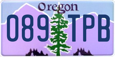 OR license plate 089TPB