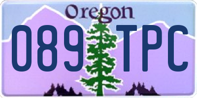 OR license plate 089TPC