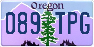 OR license plate 089TPG