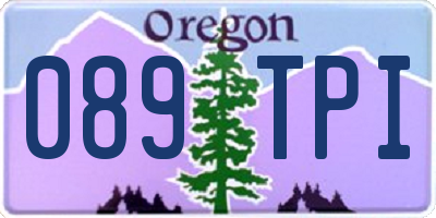 OR license plate 089TPI