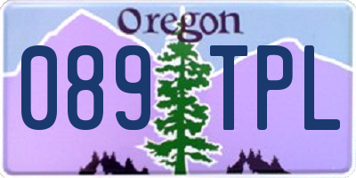 OR license plate 089TPL