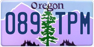 OR license plate 089TPM