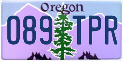 OR license plate 089TPR