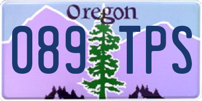 OR license plate 089TPS