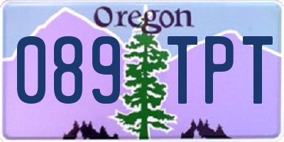OR license plate 089TPT