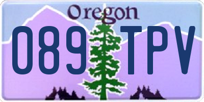 OR license plate 089TPV