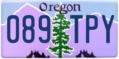 OR license plate 089TPY