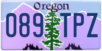OR license plate 089TPZ