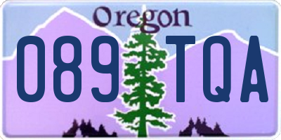 OR license plate 089TQA