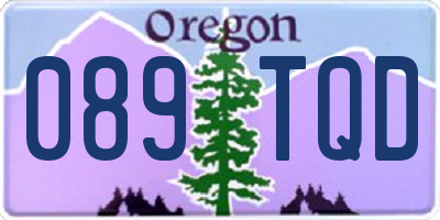 OR license plate 089TQD