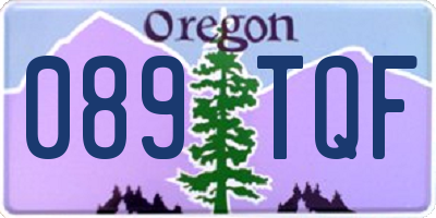 OR license plate 089TQF