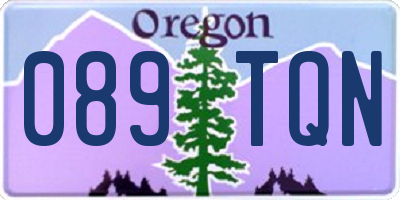 OR license plate 089TQN
