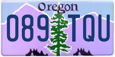 OR license plate 089TQU