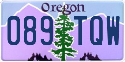 OR license plate 089TQW