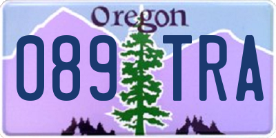 OR license plate 089TRA