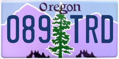 OR license plate 089TRD