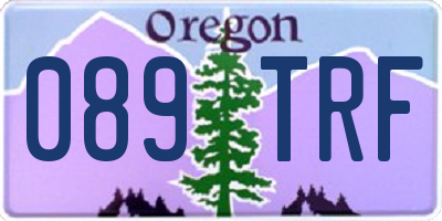 OR license plate 089TRF