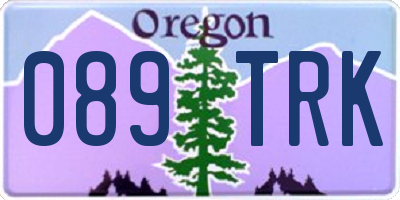 OR license plate 089TRK