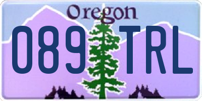 OR license plate 089TRL