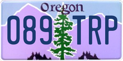 OR license plate 089TRP