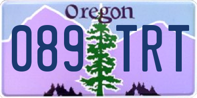 OR license plate 089TRT