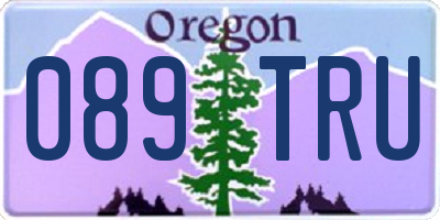 OR license plate 089TRU