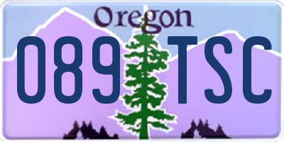 OR license plate 089TSC