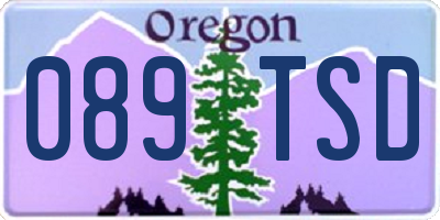 OR license plate 089TSD